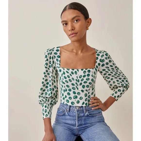 Reformation Tops - Reformation Calla Print Top